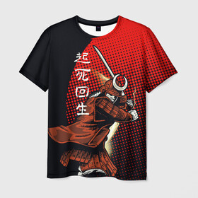 Мужская футболка 3D с принтом Самурай в Тюмени, 100% полиэфир | прямой крой, круглый вырез горловины, длина до линии бедер | samurai | буси | воин | самурай | феодалы | философия | япония