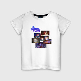 Детская футболка хлопок с принтом It Take Two World в Тюмени, 100% хлопок | круглый вырез горловины, полуприлегающий силуэт, длина до линии бедер | ea games | ea original | gamer | games