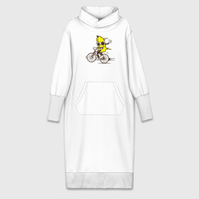 Платье удлиненное хлопок с принтом Банан на велосипеде в Тюмени,  |  | байк | банан | бананчик | велик | велосипед | живой банан | спорт