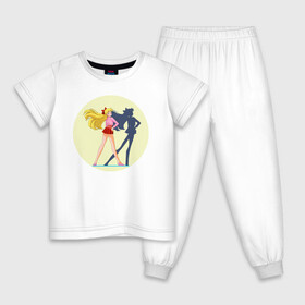 Детская пижама хлопок с принтом Сейлор Мун в Тюмени, 100% хлопок |  брюки и футболка прямого кроя, без карманов, на брюках мягкая резинка на поясе и по низу штанин
 | japan | воительница | волшебница | девушка | школьница