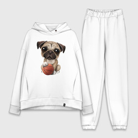 Женский костюм хлопок Oversize с принтом Мопс   Баскетбол в Тюмени,  |  | basketball | dog | game | nba | pug | sport | streetball | баскетбол | баскетболист | животные | игра | игрок | мопс | мяч | нба | собака | спорт | стритбол | тренер