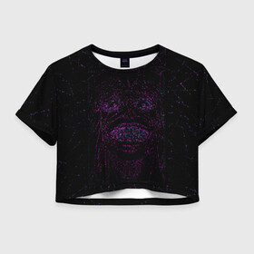 Женская футболка Crop-top 3D с принтом Solo Leveling ST-3D в Тюмени, 100% полиэстер | круглая горловина, длина футболки до линии талии, рукава с отворотами | глаза | зубы | лорд | смотрит | статуя | улыбка