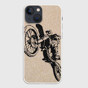 Чехол для iPhone 13 mini с принтом Эндуро Кросс в Тюмени,  |  | Тематика изображения на принте: байк | байкер | мото | мото кросс | мотокрос | мотоцикл | питбайк