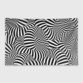 Флаг-баннер с принтом Гипнотическая абстракция в Тюмени, 100% полиэстер | размер 67 х 109 см, плотность ткани — 95 г/м2; по краям флага есть четыре люверса для крепления | abstraction | background | hypnosis | hypnotic abstraction | stripes | texture | zebra | абстракция | гипноз | гипнотическая абстракция | зебра | полоски | текстура | фон