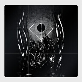 Магнитный плакат 3Х3 с принтом БЕРСЕРК рисунок в Тюмени, Полимерный материал с магнитным слоем | 9 деталей размером 9*9 см | anime | berserk | аниме | берсерк | бесерк | гатс | манга | мультфильм