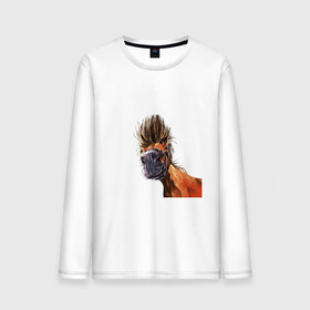 Мужской лонгслив хлопок с принтом Лошадь  в Тюмени, 100% хлопок |  | animal | animalistic | art | character | drawing | illustration | print | арт | животные | лошадь | принт