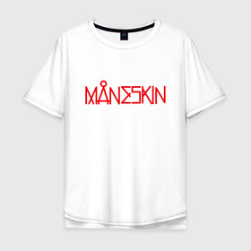 Мужская футболка хлопок Oversize с принтом Maneskin, Новый логотип в Тюмени, 100% хлопок | свободный крой, круглый ворот, “спинка” длиннее передней части | eurovision | maneskin | евровидение | логотип | манескин | новый логотип | рок
