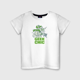 Детская футболка хлопок с принтом GEEK CHIC в Тюмени, 100% хлопок | круглый вырез горловины, полуприлегающий силуэт, длина до линии бедер | герой | крыса | машь | монстр | мультик | персонаж | страшный | хоррор | чудовище