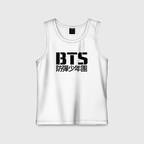 Детская майка хлопок с принтом BTS в Тюмени,  |  | bts | bts army | k pop | k pop band | logo | love bts | minimalistic | бтс | кей поп | лого