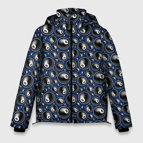 Мужская зимняя куртка 3D с принтом Бильярд 8 в Тюмени, верх — 100% полиэстер; подкладка — 100% полиэстер; утеплитель — 100% полиэстер | длина ниже бедра, свободный силуэт Оверсайз. Есть воротник-стойка, отстегивающийся капюшон и ветрозащитная планка. 

Боковые карманы с листочкой на кнопках и внутренний карман на молнии. | a game | balls | billiards | eight | pool | russian billiards | snooker | tournament | бильярд | восьмерка | игра | пул | русский бильярд | снукер | турнир | шары