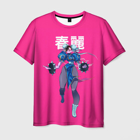 Мужская футболка 3D с принтом Amzing Chun Li в Тюмени, 100% полиэфир | прямой крой, круглый вырез горловины, длина до линии бедер | chun li | fighting | game | games | street fighter | игра | игры | классика | стрит файтер | уличный боец | чан ли | чун ли