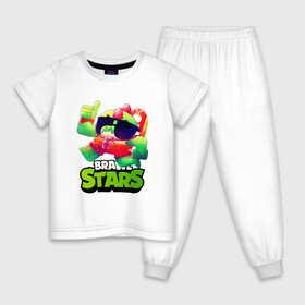 Детская пижама хлопок с принтом Плохиш Базз Buzz Brawl Stars в Тюмени, 100% хлопок |  брюки и футболка прямого кроя, без карманов, на брюках мягкая резинка на поясе и по низу штанин
 | brawl | brawl stars | brawlstars | brawl_stars | buz | buzz | баз | базз | бравл | бравлстарс | буз