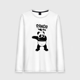 Мужской лонгслив хлопок с принтом Панда даббинг в Тюмени, 100% хлопок |  | dabbing | panda | даб | даббинг | дэб | животное | медведи | медведь | панда | панды