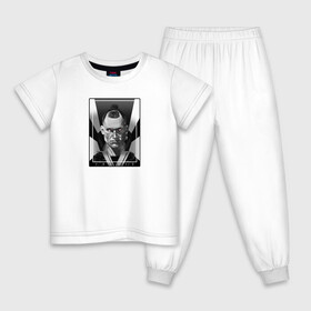Детская пижама хлопок с принтом Jackie Cyberpunk в Тюмени, 100% хлопок |  брюки и футболка прямого кроя, без карманов, на брюках мягкая резинка на поясе и по низу штанин
 | cd project red | cyberpunk 2077 | samurai | v | киберпанк 2077