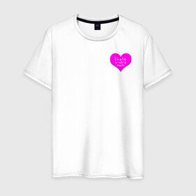 Мужская футболка хлопок с принтом I hate u в Тюмени, 100% хлопок | прямой крой, круглый вырез горловины, длина до линии бедер, слегка спущенное плечо. | hate | heart | love | любовь | ненавижу | ненависть | сердце