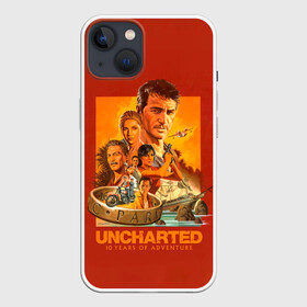 Чехол для iPhone 13 с принтом 10 years Uncharted в Тюмени,  |  | Тематика изображения на принте: game | games | uncharted | анчартед | дрейк | игра | игры | натан | нейтан