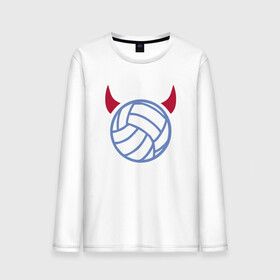 Мужской лонгслив хлопок с принтом Volleyball Devil в Тюмени, 100% хлопок |  | ball | beach | game | sport | volley | volleyball | волейбол | волейболист | волейболистка | гол | игра | игрок | мяч | площадка | пляж | пляжный | победа | сетка | спорт | тренер | чемпион