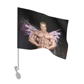 Флаг для автомобиля с принтом Billy Space Aquarell в Тюмени, 100% полиэстер | Размер: 30*21 см | aniki | billy | billy herrington | gachi | gachimuchi | van | van darkholm | аники | билли | гачи | гачибасс | гачимучи