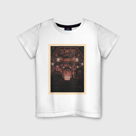 Детская футболка хлопок с принтом Концерт NIN в Тюмени, 100% хлопок | круглый вырез горловины, полуприлегающий силуэт, длина до линии бедер | alternative | metall | music | nin | nine inch nails | rock | альтернатива | металл | музыка | найн ич нэилс | рок
