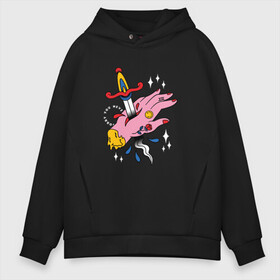 Мужское худи Oversize хлопок с принтом Trippy Stabbed Hand Tattoo в Тюмени, френч-терри — 70% хлопок, 30% полиэстер. Мягкий теплый начес внутри —100% хлопок | боковые карманы, эластичные манжеты и нижняя кромка, капюшон на магнитной кнопке | art | blood | bloody | dagger | fashion | halloween | horror | knife | rose | sorry you never | sword | tears | арт | извини | кинжал | кровь | меч | мистика | мода | мрачный | нож | рана | раненная рука | роза | слёзы | тату | татуха | ты никогда |