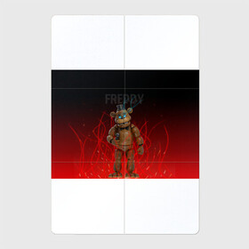 Магнитный плакат 2Х3 с принтом FNAF FREDDY в Тюмени, Полимерный материал с магнитным слоем | 6 деталей размером 9*9 см | игры | искры | красный | стиль | фнаф | фредди