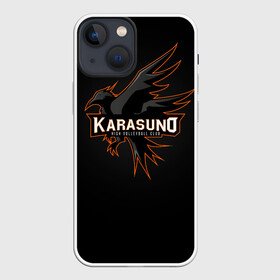 Чехол для iPhone 13 mini с принтом Старшая школа Карасуно в Тюмени,  |  | anime | haikyu | haikyuu | karasuno | karasuno high | manga | аниме | волейбол | волейбольный клуб | ворон | вороны | карасуно | крылья | лого | логотип | манга | надпись | птица | старшая школа | хаику | хаикую