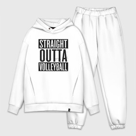 Мужской костюм хлопок OVERSIZE с принтом Straight Outta Volleyball в Тюмени,  |  | ball | beach | game | sport | volley | volleyball | волейбол | волейболист | волейболистка | гол | игра | игрок | мяч | площадка | пляж | пляжный | победа | сетка | спорт | тренер | чемпион