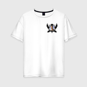 Женская футболка хлопок Oversize с принтом Gachi Coart of Arms в Тюмени, 100% хлопок | свободный крой, круглый ворот, спущенный рукав, длина до линии бедер
 | aniki | billy | billy herrington | gachi | gachimuchi | van | van darkholm | аники | билли | гачи | гачибасс | гачимучи