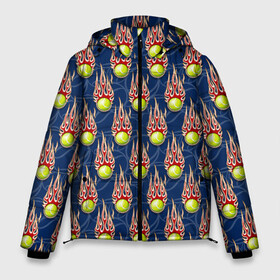Мужская зимняя куртка 3D с принтом Теннис в Тюмени, верх — 100% полиэстер; подкладка — 100% полиэстер; утеплитель — 100% полиэстер | длина ниже бедра, свободный силуэт Оверсайз. Есть воротник-стойка, отстегивающийся капюшон и ветрозащитная планка. 

Боковые карманы с листочкой на кнопках и внутренний карман на молнии. | atp | itf | wta | игра | кубок дэвиса | кубок кремля | кубок уайтмен | кубок федерации | кубок хопмана | ракетка | соревнования | спорт | теннис | теннисный клуб | теннисный мяч | турнир большого шлема