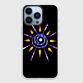 Чехол для iPhone 13 Pro с принтом спираль с лучами в Тюмени,  |  | звезда | космос | лучи | необычное | неон | нло | прикольное | спираль | странное | фрик