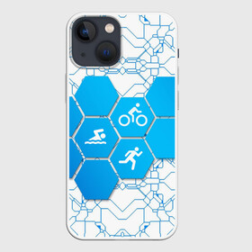 Чехол для iPhone 13 mini с принтом Плыви, Крути, Беги в Тюмени,  |  | bike | ironman | run | running | swim | swimming | triathlon | бег | бегун | велосипед | велоспорт | выносливость | железный человек | плавание | спорт на выносливость | триатлон | цикличный вид спорта