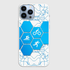 Чехол для iPhone 13 Pro Max с принтом Плыви, Крути, Беги в Тюмени,  |  | bike | ironman | run | running | swim | swimming | triathlon | бег | бегун | велосипед | велоспорт | выносливость | железный человек | плавание | спорт на выносливость | триатлон | цикличный вид спорта