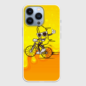Чехол для iPhone 13 Pro с принтом Банан на велосипеде в Тюмени,  |  | байк | банан | бананчик | велик | велосипед | живой банан | спорт
