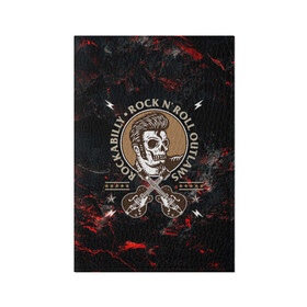 Обложка для паспорта матовая кожа с принтом Элвис Пресли Rock n roll в Тюмени, натуральная матовая кожа | размер 19,3 х 13,7 см; прозрачные пластиковые крепления | rock n roll | гитары | рок | рокер | рокнрол | рокнролл | череп | элвис пресли