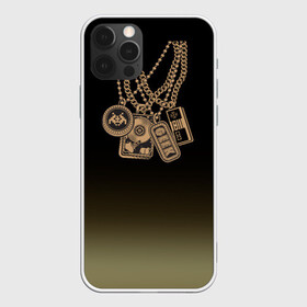 Чехол для iPhone 12 Pro с принтом Цепочка геймера в Тюмени, силикон | область печати: задняя сторона чехла, без боковых панелей | биткоин | винт | гик | жесткий диск | золото | игры | приставка | цепочк | цепь