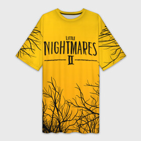 Платье-футболка 3D с принтом LITTLE NIGHTMARES ЛЕС в Тюмени,  |  | kid | little nightmares | little nightmares 2 | six | yellow | жёлтый | игры | комиксы | литл найтмерс | шестая