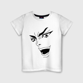 Детская футболка хлопок с принтом Dio face в Тюмени, 100% хлопок | круглый вырез горловины, полуприлегающий силуэт, длина до линии бедер | глаза | дио | лицо | нос | рот | смотрит