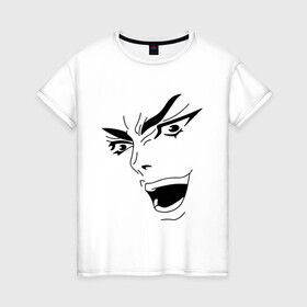 Женская футболка хлопок с принтом Dio face в Тюмени, 100% хлопок | прямой крой, круглый вырез горловины, длина до линии бедер, слегка спущенное плечо | глаза | дио | лицо | нос | рот | смотрит