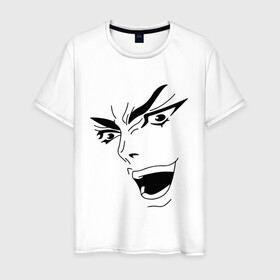 Мужская футболка хлопок с принтом Dio face в Тюмени, 100% хлопок | прямой крой, круглый вырез горловины, длина до линии бедер, слегка спущенное плечо. | глаза | дио | лицо | нос | рот | смотрит