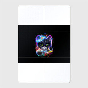 Магнитный плакат 2Х3 с принтом Космический котик и планеты в Тюмени, Полимерный материал с магнитным слоем | 6 деталей размером 9*9 см | cat | cosmos | вселенная | звезды | кис | киса | космос | кот | котик | котики | кошечка | кошка | мем | планета | планеты | с котом