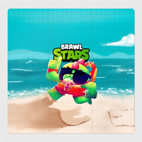 Магнитный плакат 3Х3 с принтом Базз Buzz Brawl Stars пляж в Тюмени, Полимерный материал с магнитным слоем | 9 деталей размером 9*9 см | Тематика изображения на принте: brawl | brawl stars | brawlstars | brawl_stars | buz | buzz | баз | базз | бравл | бравлстарс | буз