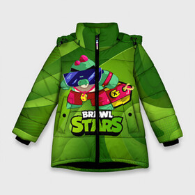 Зимняя куртка для девочек 3D с принтом Базз Buzz Brawl Stars Green в Тюмени, ткань верха — 100% полиэстер; подклад — 100% полиэстер, утеплитель — 100% полиэстер. | длина ниже бедра, удлиненная спинка, воротник стойка и отстегивающийся капюшон. Есть боковые карманы с листочкой на кнопках, утяжки по низу изделия и внутренний карман на молнии. 

Предусмотрены светоотражающий принт на спинке, радужный светоотражающий элемент на пуллере молнии и на резинке для утяжки. | brawl | brawl stars | brawlstars | brawl_stars | buz | buzz | баз | базз | бравл | бравлстарс | буз