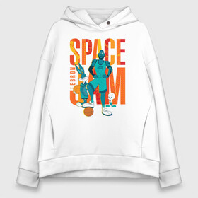 Женское худи Oversize хлопок с принтом Space Jam Lebron в Тюмени, френч-терри — 70% хлопок, 30% полиэстер. Мягкий теплый начес внутри —100% хлопок | боковые карманы, эластичные манжеты и нижняя кромка, капюшон на магнитной кнопке | bugs bunny | lebron james | space jam | space jam 2 | space jam a new legacy | tweety | vdzabma | багз банни | космический джем | космический джем 2 | космический джем: новое поколение | леброн джеймс | твити