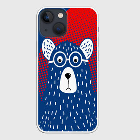 Чехол для iPhone 13 mini с принтом Медведь в Тюмени,  |  | животные | звери | косолапый | лесные звери | медвед | медведь | очки | хищник