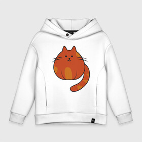 Детское худи Oversize хлопок с принтом Fat Cat в Тюмени, френч-терри — 70% хлопок, 30% полиэстер. Мягкий теплый начес внутри —100% хлопок | боковые карманы, эластичные манжеты и нижняя кромка, капюшон на магнитной кнопке | Тематика изображения на принте: animal | cat | cute | kitty | meow | друг | животные | киска | кися | китти | кот | котенок | котик | котэ | кошечка | кошка | мур | мяу | питомец