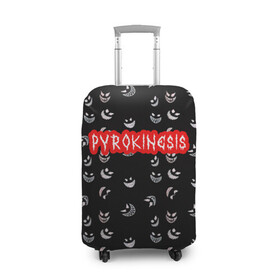 Чехол для чемодана 3D с принтом Bloody Pyrokinesis в Тюмени, 86% полиэфир, 14% спандекс | двустороннее нанесение принта, прорези для ручек и колес | hip hop | pyrokinesis | rap | rep | андрей фёдорович | исполнители | исполнитель | музыка | пирокинезис | пирокинесис | реп