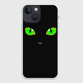 Чехол для iPhone 13 mini с принтом КОШАЧЬИ ГЛАЗКИ в Тюмени,  |  | cat | cat eyes | eyes | аниме | взгляд | глаза | глаза кошки | глазки | животные | зелёный | киса | кот | коте | котейка | котенок | котэ | котя | кошачий глаз | кошачьи глаза | кошечка | кошка | мордочка