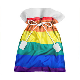 Подарочный 3D мешок с принтом Радуга - мятая ткань полотно в Тюмени, 100% полиэстер | Размер: 29*39 см | gey | би | гендер | квир | маска | меньшинства | огбткю | равноправие | радуга | радужный | трансгендер | трансы | флаг