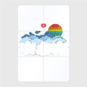 Магнитный плакат 2Х3 с принтом Pop it / Simple Dimple в Тюмени, Полимерный материал с магнитным слоем | 6 деталей размером 9*9 см | pop it | simple dimple | восход | закат | лайк | небо | облака | попит | сердечко | симпл димпл