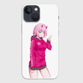 Чехол для iPhone 13 mini с принтом ЛЮБИМЫЙ ВО ФРАНКСЕ | 02 в Тюмени,  |  | anime | darling | darling in the franxx | girl | sempai | senpai | аниме | вайфу | дарлинг | девушка | зеро ту | леденец | милый | ноль два | няшка | розовые волосы | розовый | сенпай | стрелиция | тян | франкс | чупа чупс